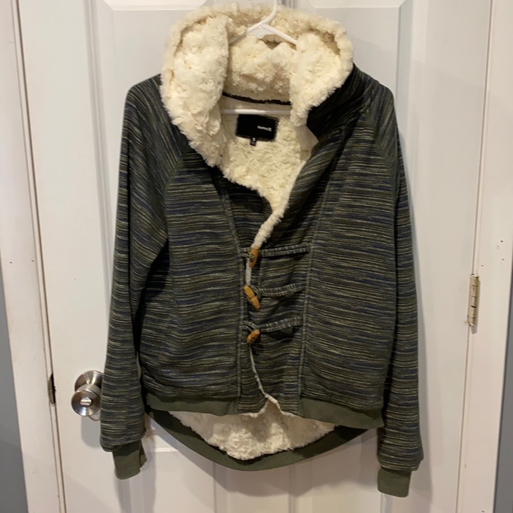 Hurley Oversized Sweatshirt Toggle Jacket NWOT